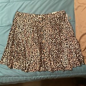 Maurices High Waist Leopard Print Skirt